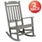 Flash Furniture Winston All-Weather Rocking Chair in Gray Faux Wood, PK2 2-JJ-C14703-GY-GG - alternate 3